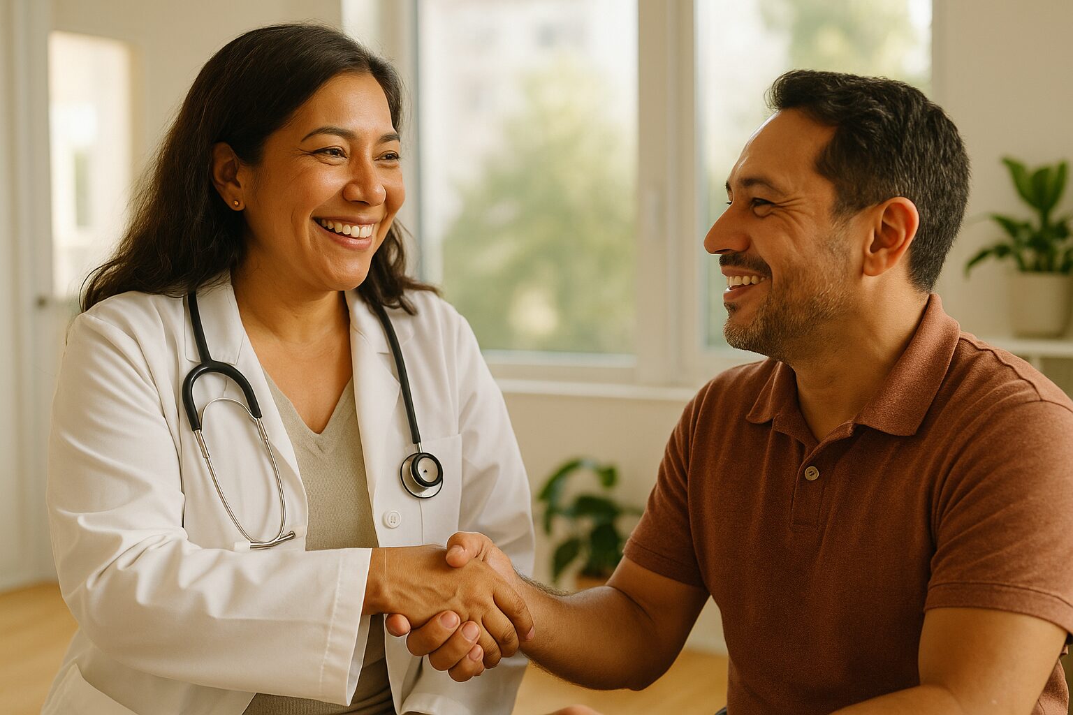 Doctora con paciente